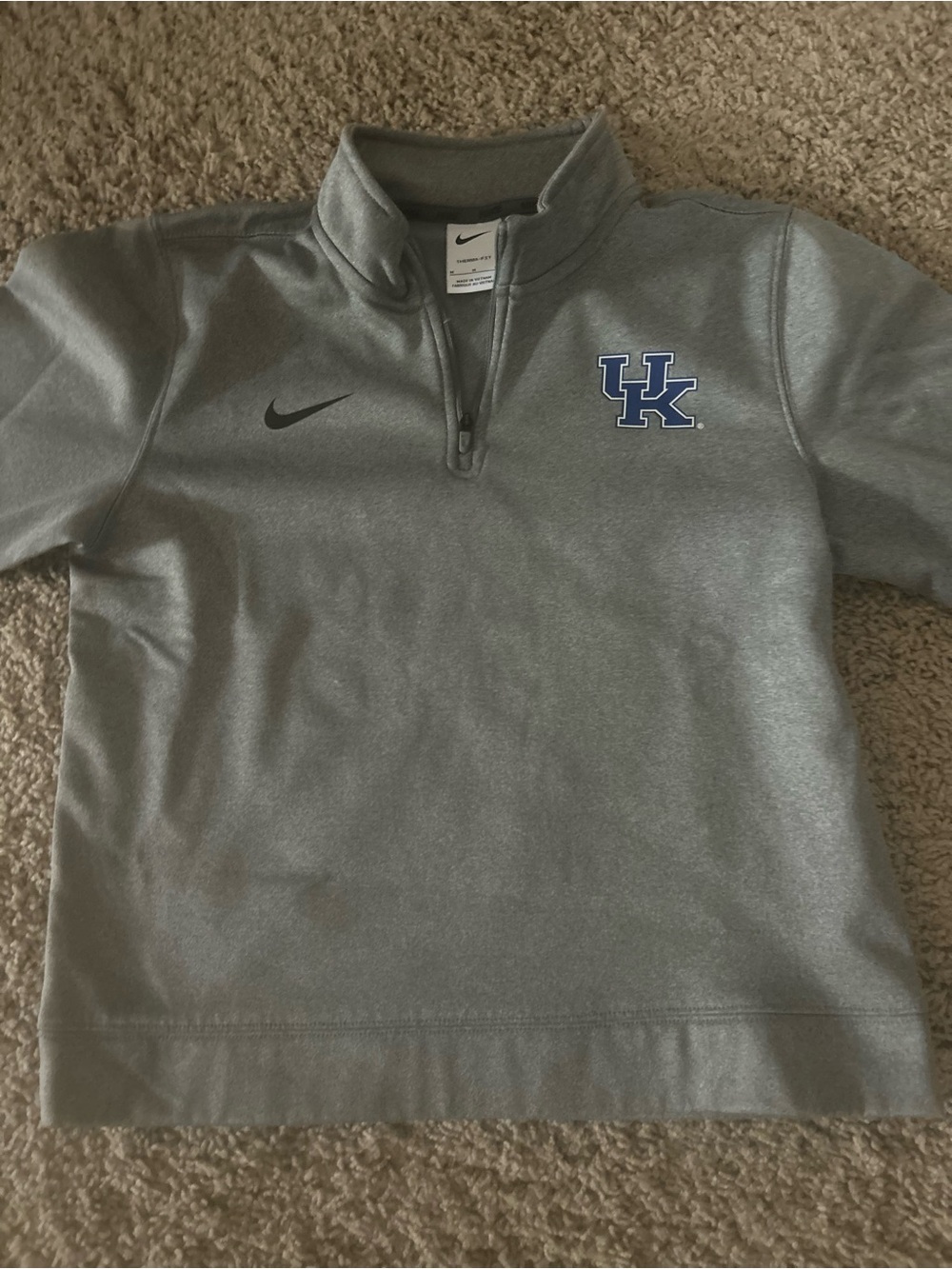Nike Grey UK Kentucky Wildcats Quarter-Zip Pullover